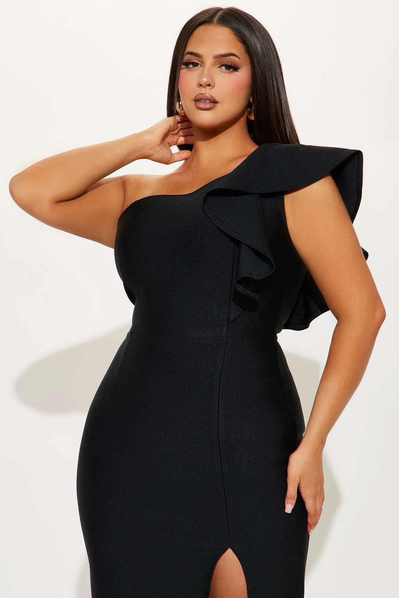 Alaia Bandage Midi Dress - Black