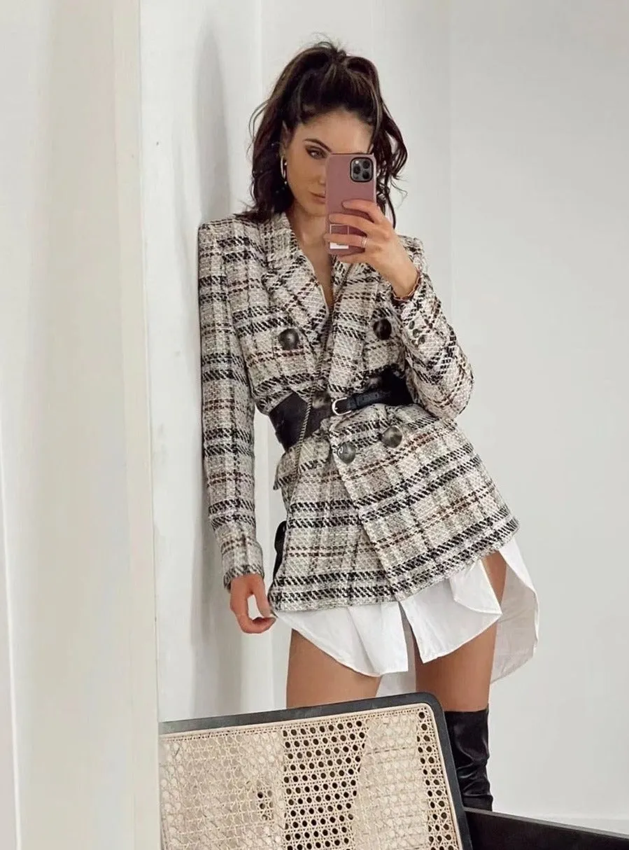 Blazer & Rok Set - Dames - Stijlvolle Blazer met Bijpassende Rok in Hoogwaardige Stof