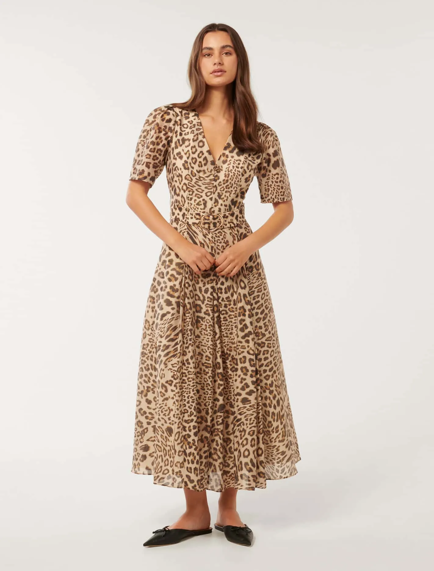 Melinda Belted Midi Dress