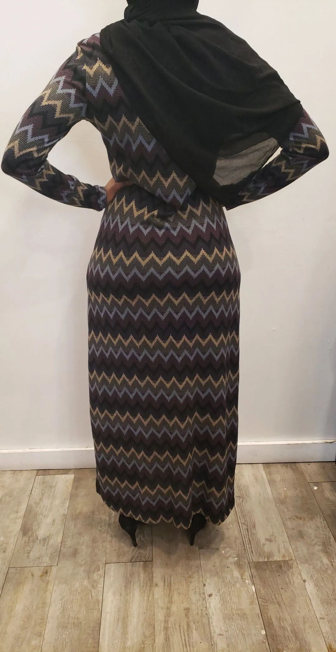 Winter Maxi Dress - ZigZag Pastel
